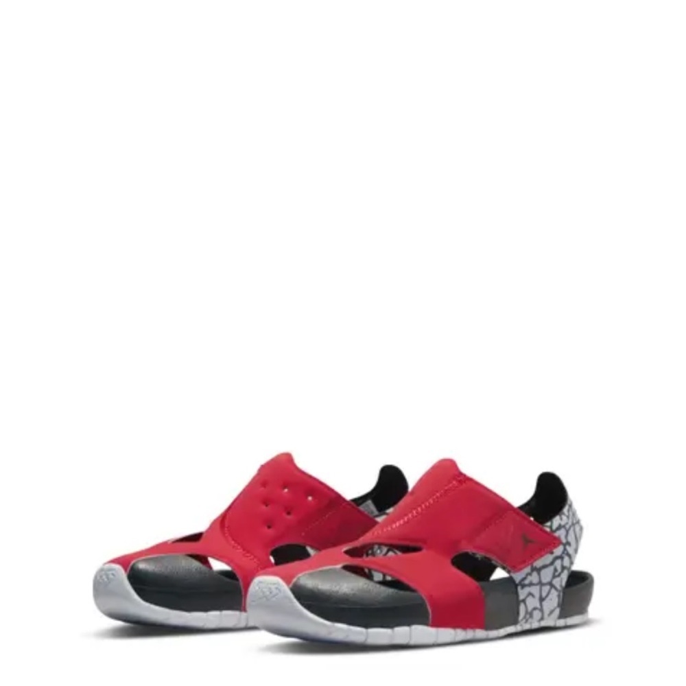 • JORDAN • Kids FLARE Sandals Red and Black Size 12 C